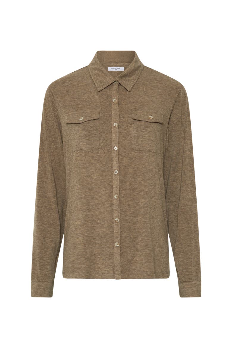 Honorine Jersey Shirt, Alternate, color, Camel