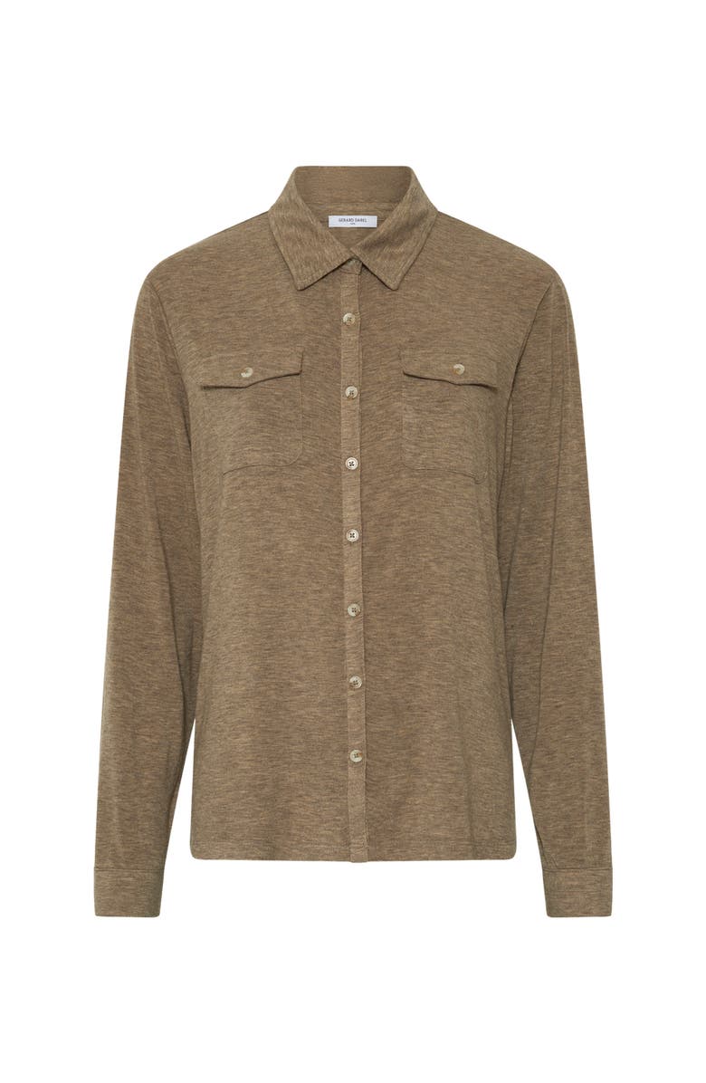 GERARD DAREL Honorine Jersey Shirt, Alternate, color, Camel