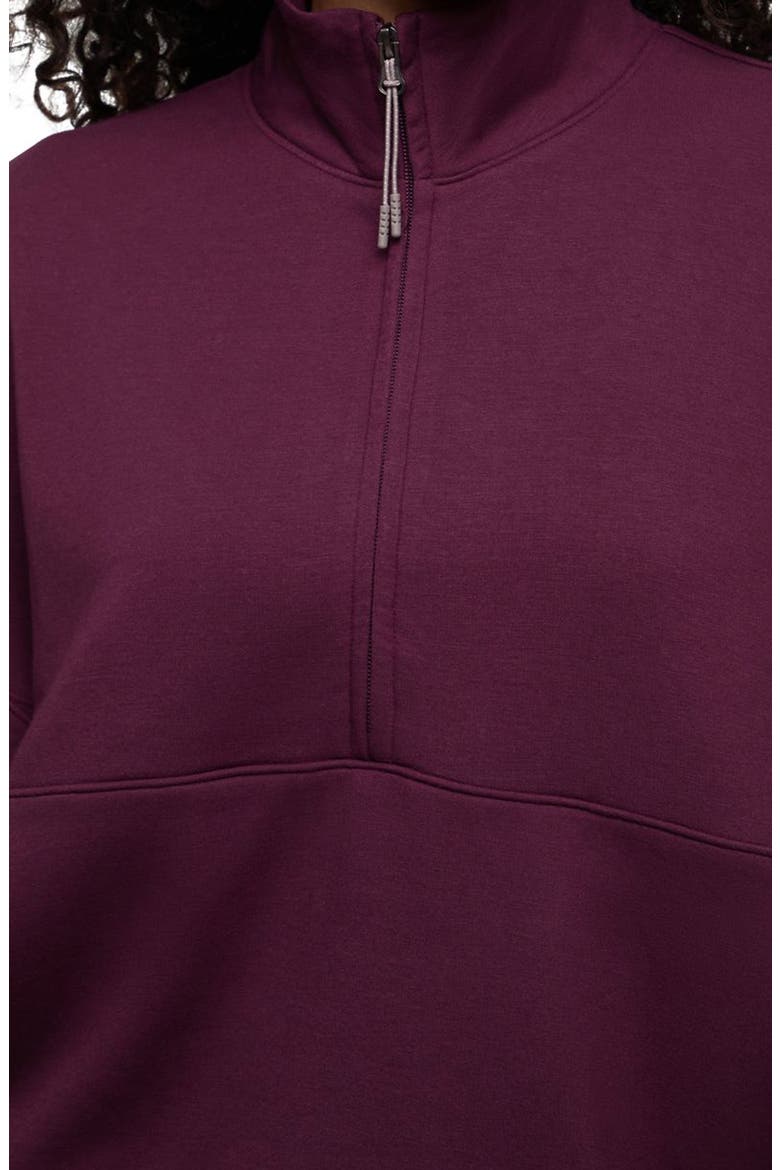 Moxie Half Zip Pullover, Alternate, color, WINETASTING RED
