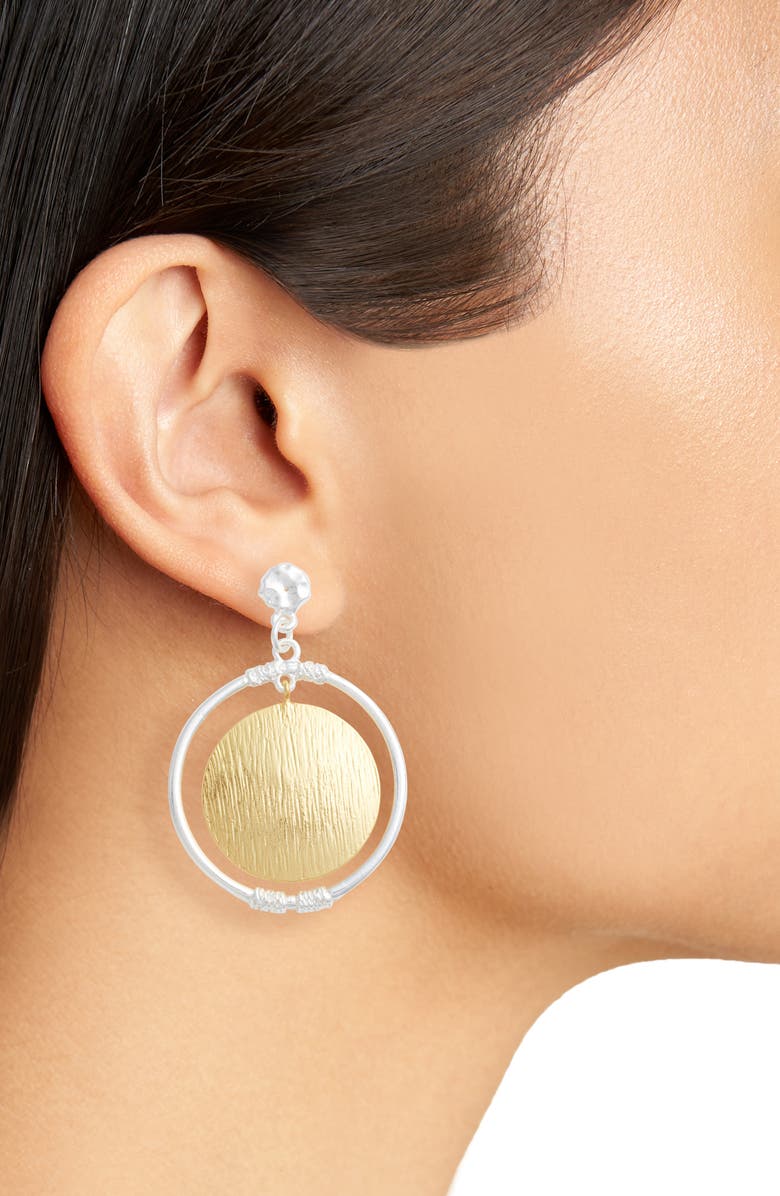 Karine Sultan Two-Tone Drop Earrings, Alternate, color, 