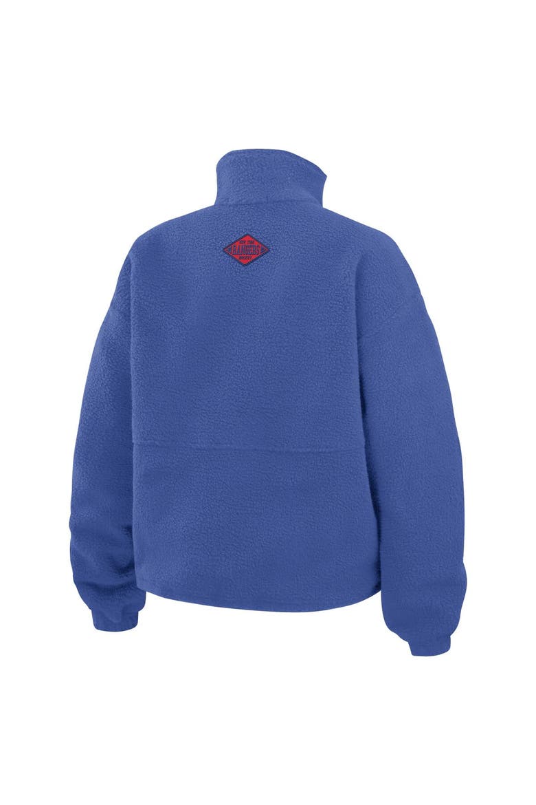 Women's WEAR by Erin Andrews  Blue New York Rangers Polar Fleece Half-Zip Jacket, Alternate, color, Blue