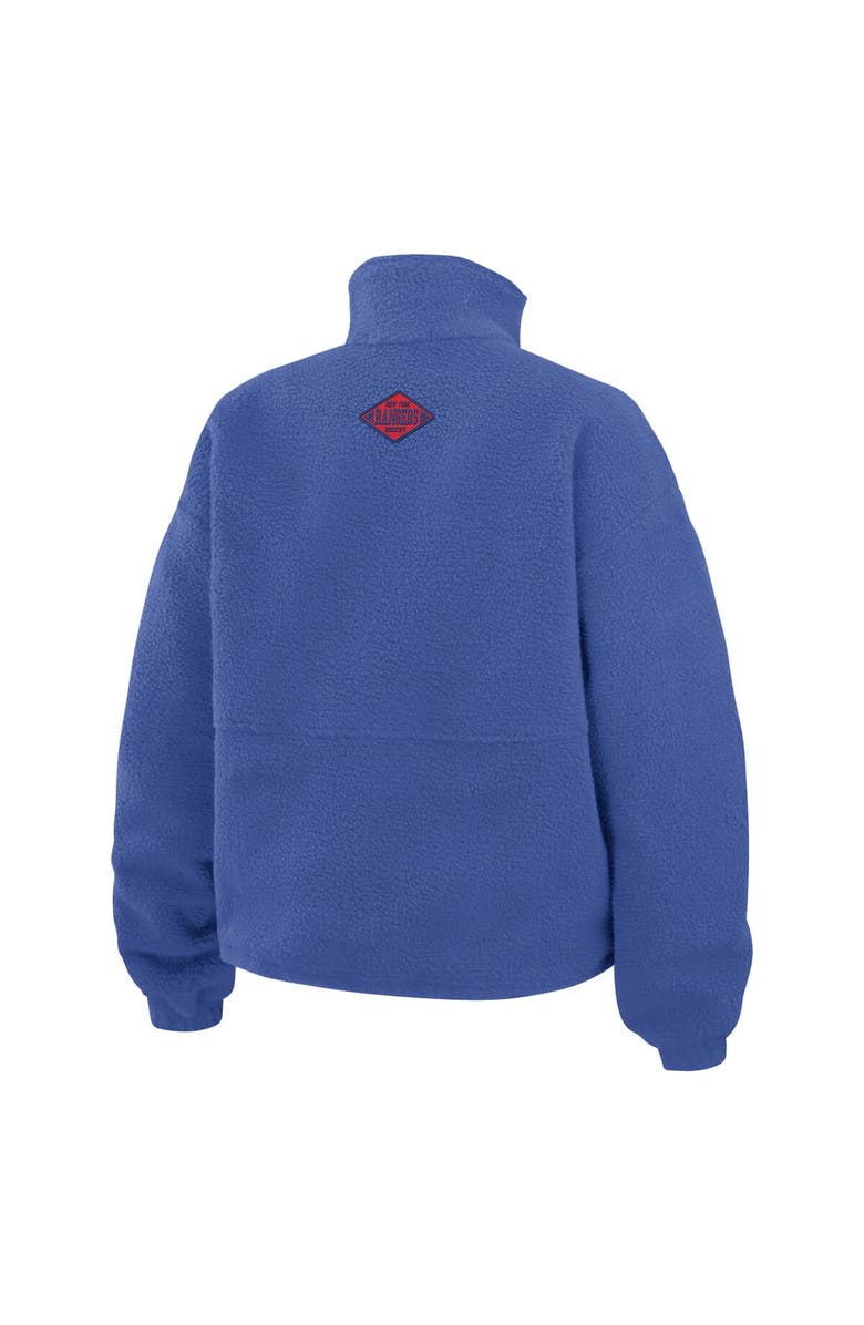 WEAR by Erin Andrews Women's WEAR by Erin Andrews  Blue New York Rangers Polar Fleece Half-Zip Jacket, Alternate, color, Blue