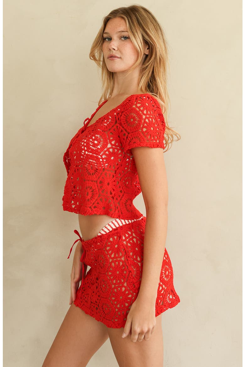 Sail Away Mini Skirt, Alternate, color, Cherry Cola