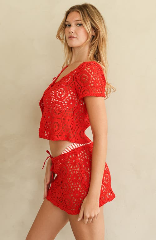 Dippin Daisys Sail Away Mini Skirt In Burgundy