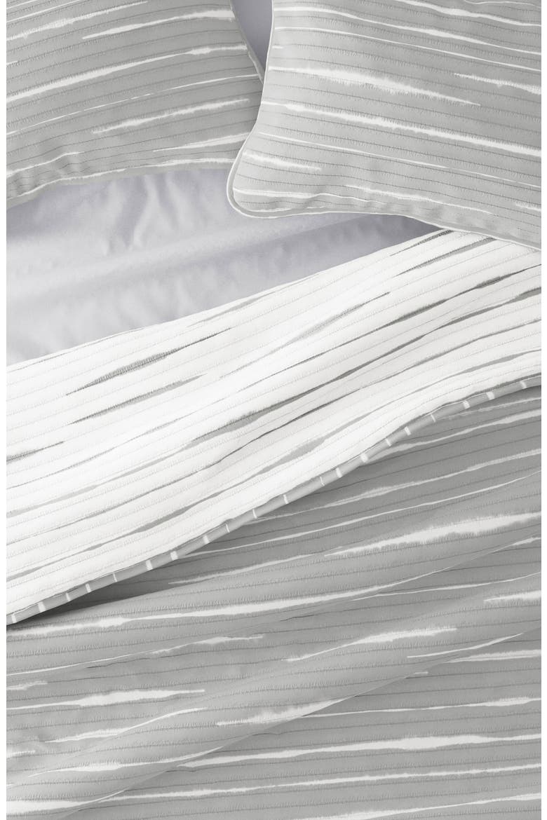 All Season Horizon Light Gray 3-Piece Down Alternative Reversible Quilt Set, Alternate, color, LIGHT GRAY