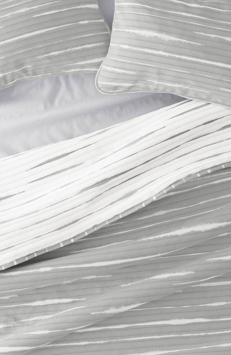 HOMESPUN All Season Horizon Light Gray 3-Piece Down Alternative Reversible Quilt Set, Alternate, color, Light Gray