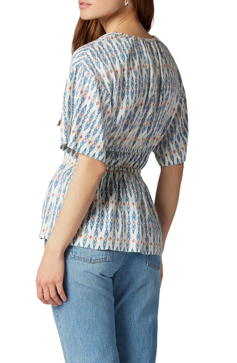 Joie Renae Split Neck Top, Alternate, color, Daphne Multi