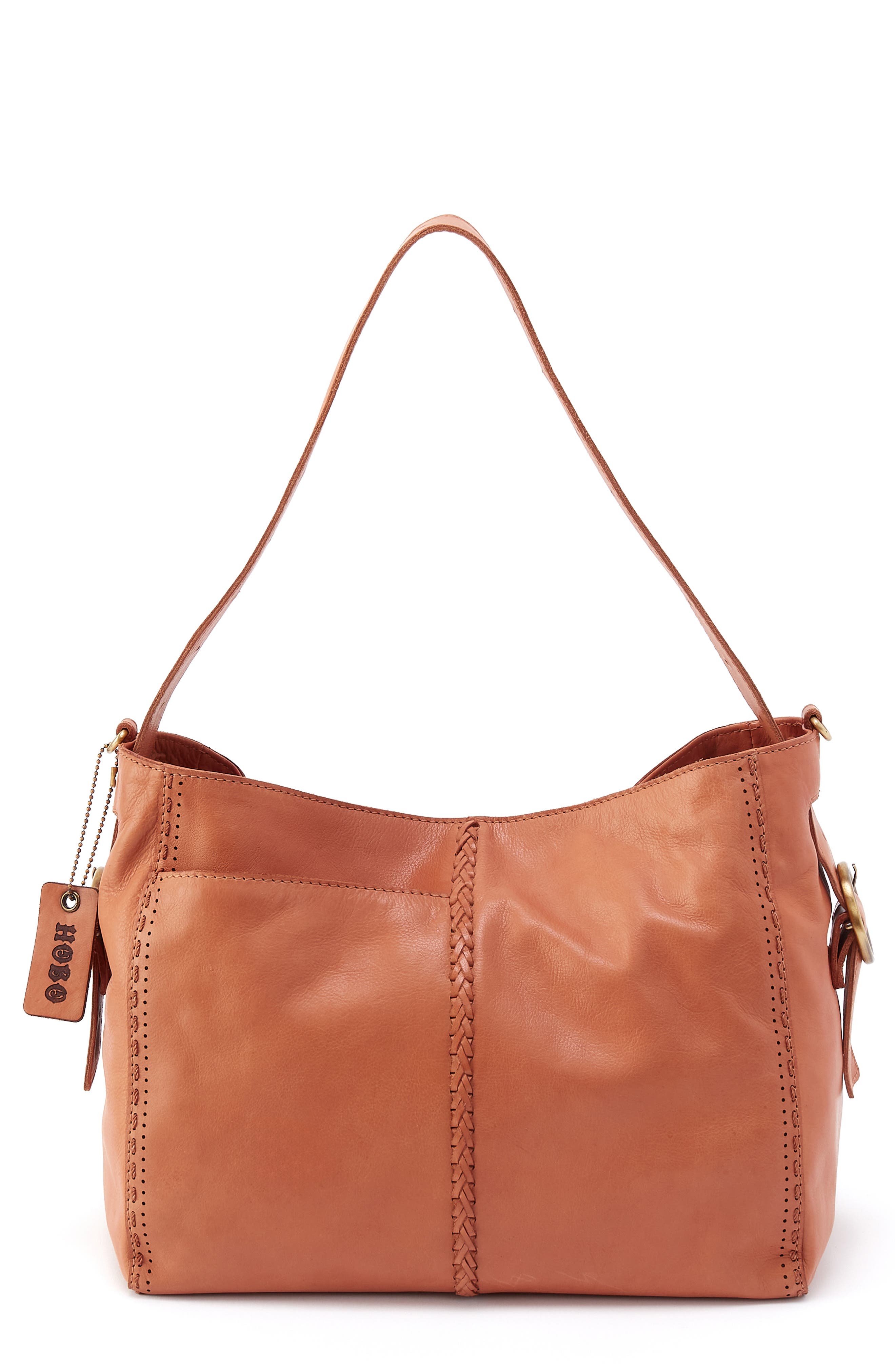 HOBO Render Leather Shoulder Bag, Main, color, Harvest Wheat
