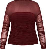 City Chic Anastasia Long Sleeve Mesh Top