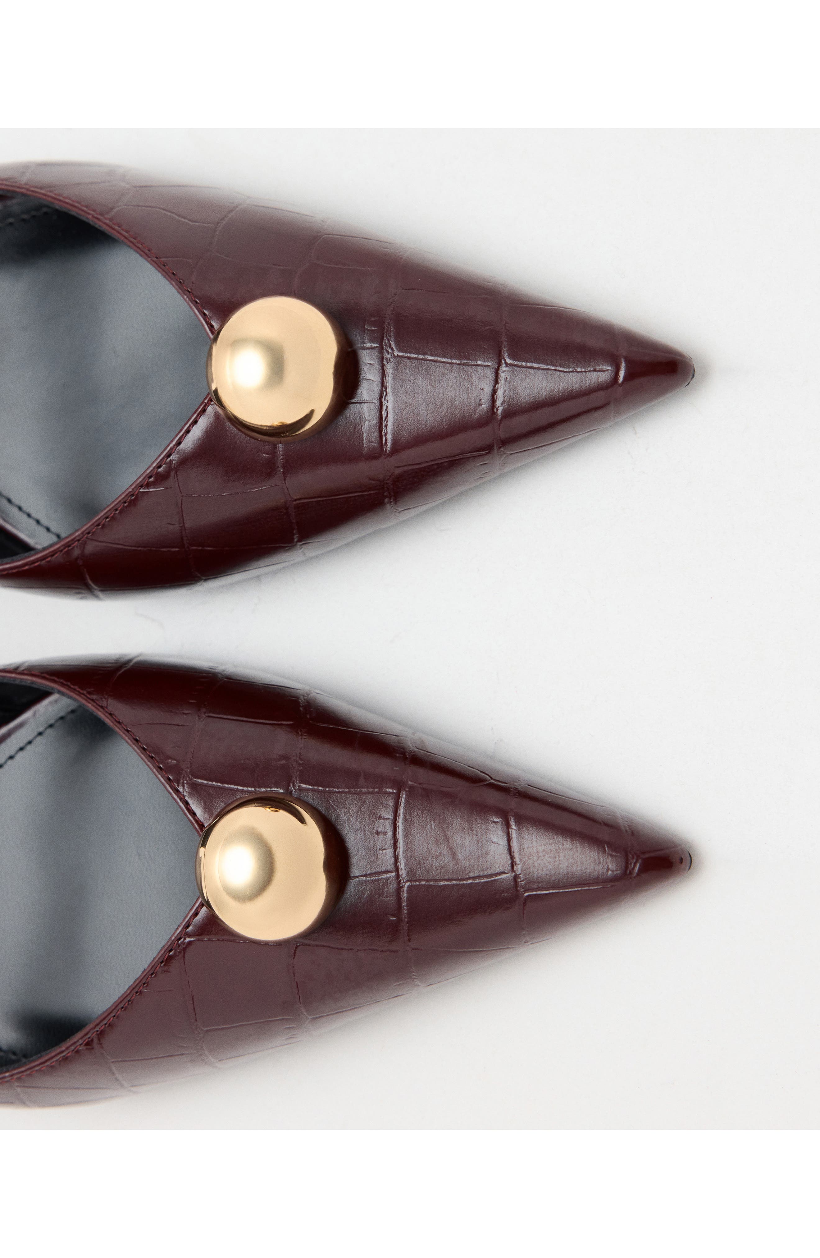Slingback Pointed Toe Kitten Heel Pump, Alternate, color, BURGUNDY