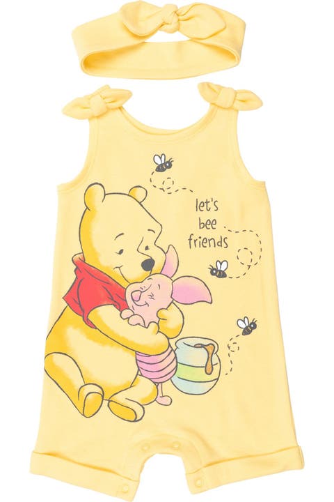 Winnie the Pooh Sleeveless Romper and Headband Set