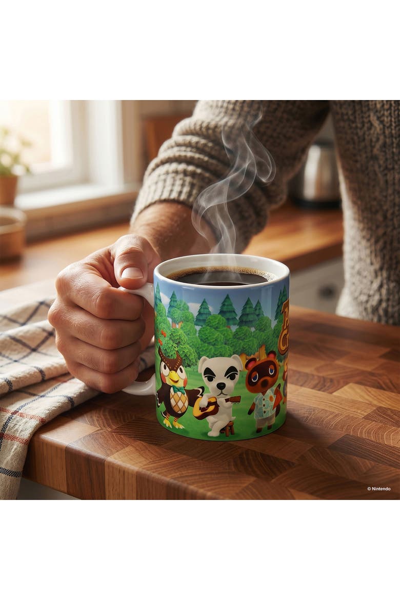 11 oz Animal Crossing New Horizons Lineup Ceramic Mug, Alternate, color, Green