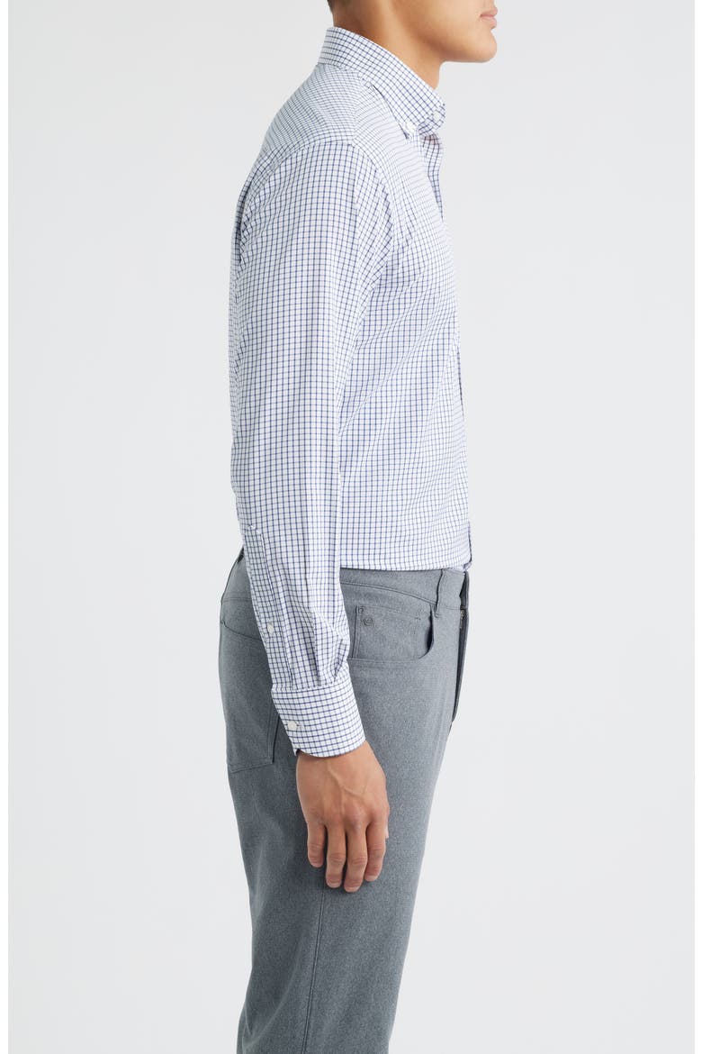 Hanford Check Performance Twill Button-Down Shirt, Alternate, color, CLASSIC NAVY