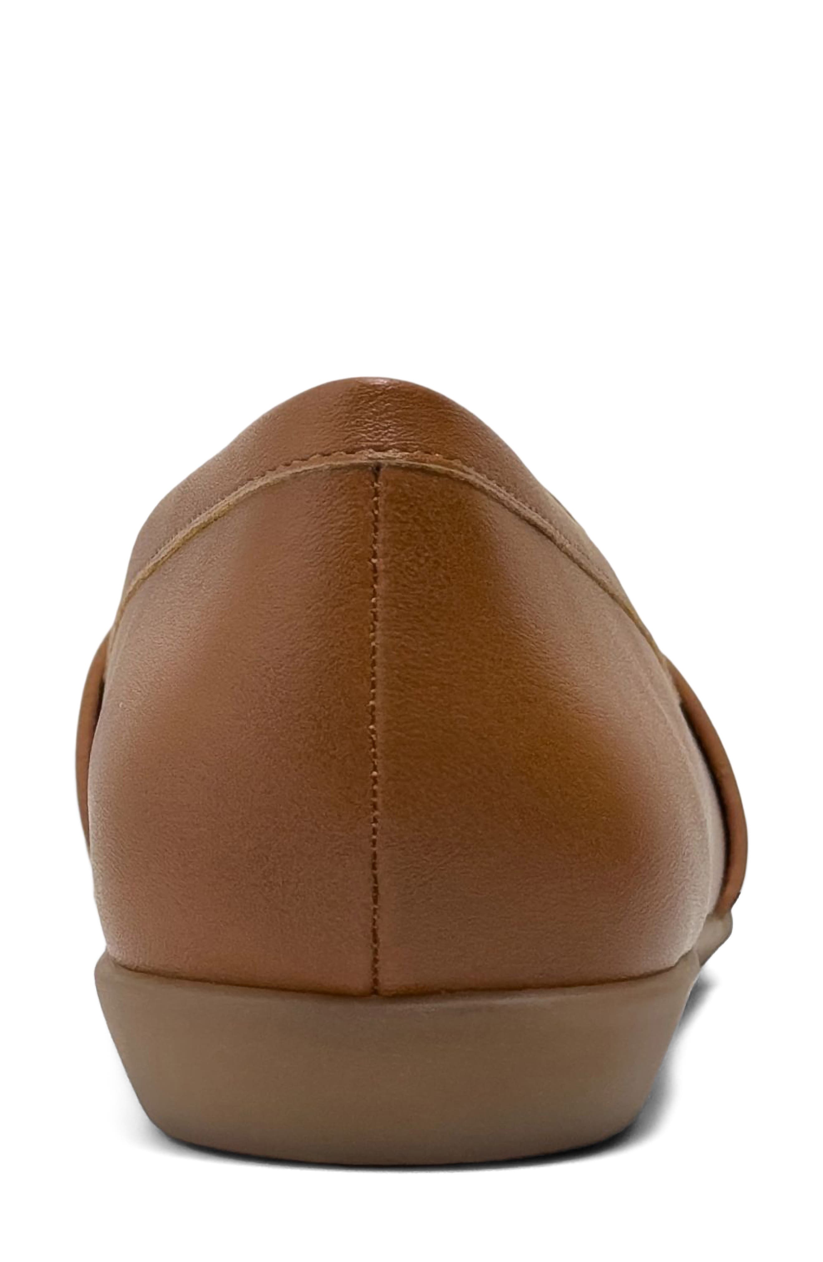 Kody Faux Leather Loafer, Alternate, color, CHESTNUT
