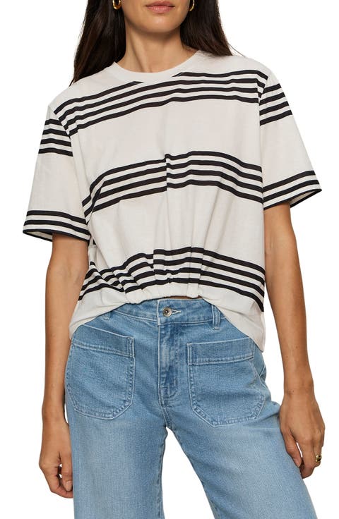 Tuck It Under Stripe Cotton T-Shirt