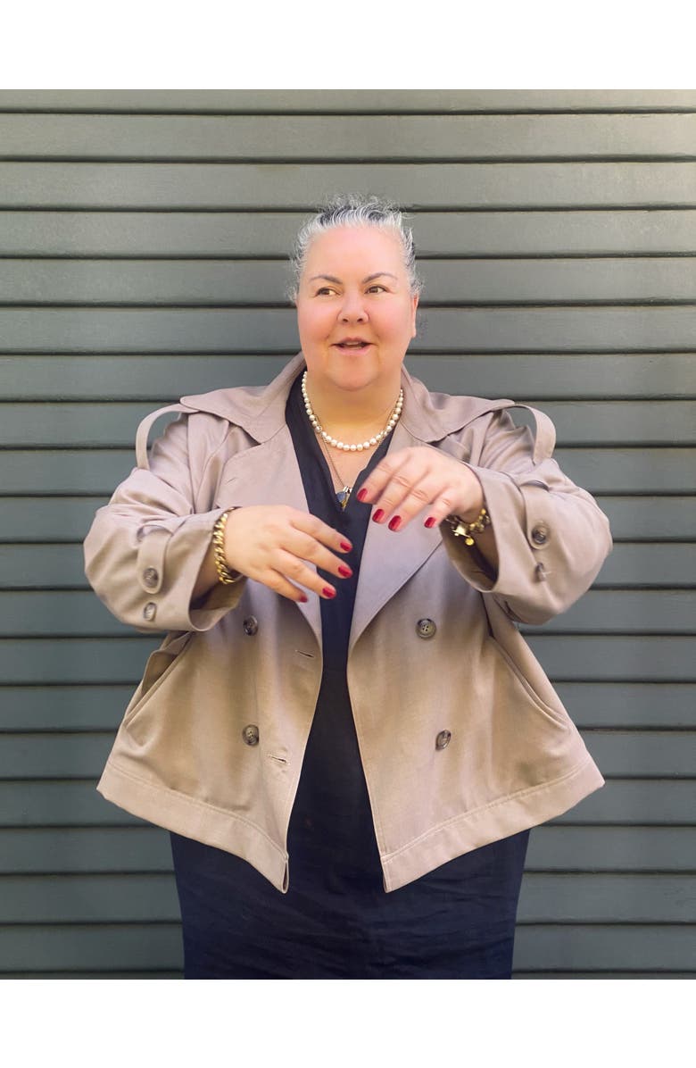 BAACAL Julia Short Trench Coat, Alternate, color, Taupe