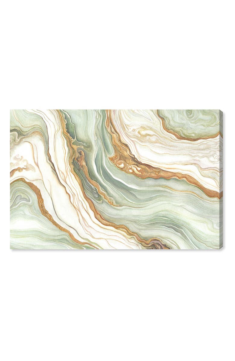 Wynwood Studio Green & Gold Canvas Wall Art, Main, color, Green