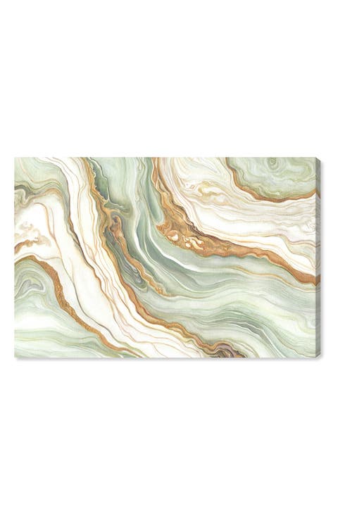 Green & Gold Canvas Wall Art