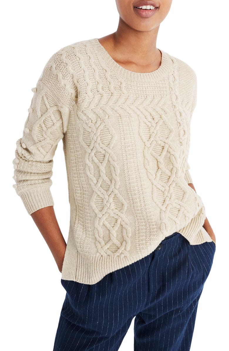 Madewell Open Side Bobble Pullover Sweater, Main, color,