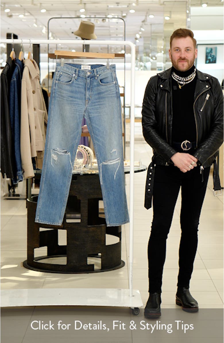 Women's Virginia High Waist Slim Straight Leg Jeans, sales video thumbnail