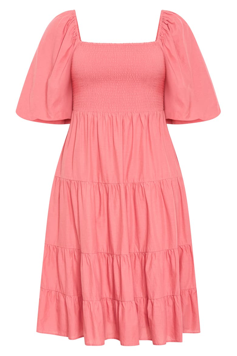 Ariella Tiered Cotton Midi Dress, Alternate, color, CINNAMON