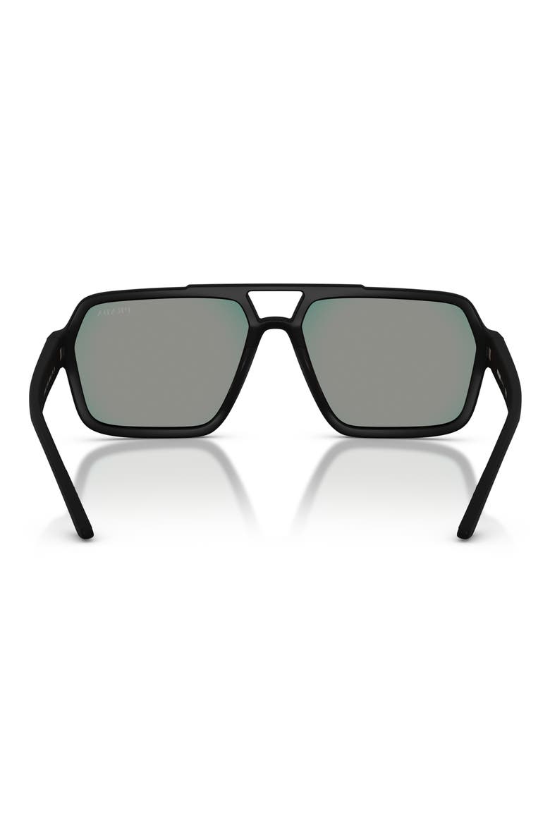 59mm Pilot Sunglasses, Alternate, color, BLACK / DARK GREY BLUE/ RED