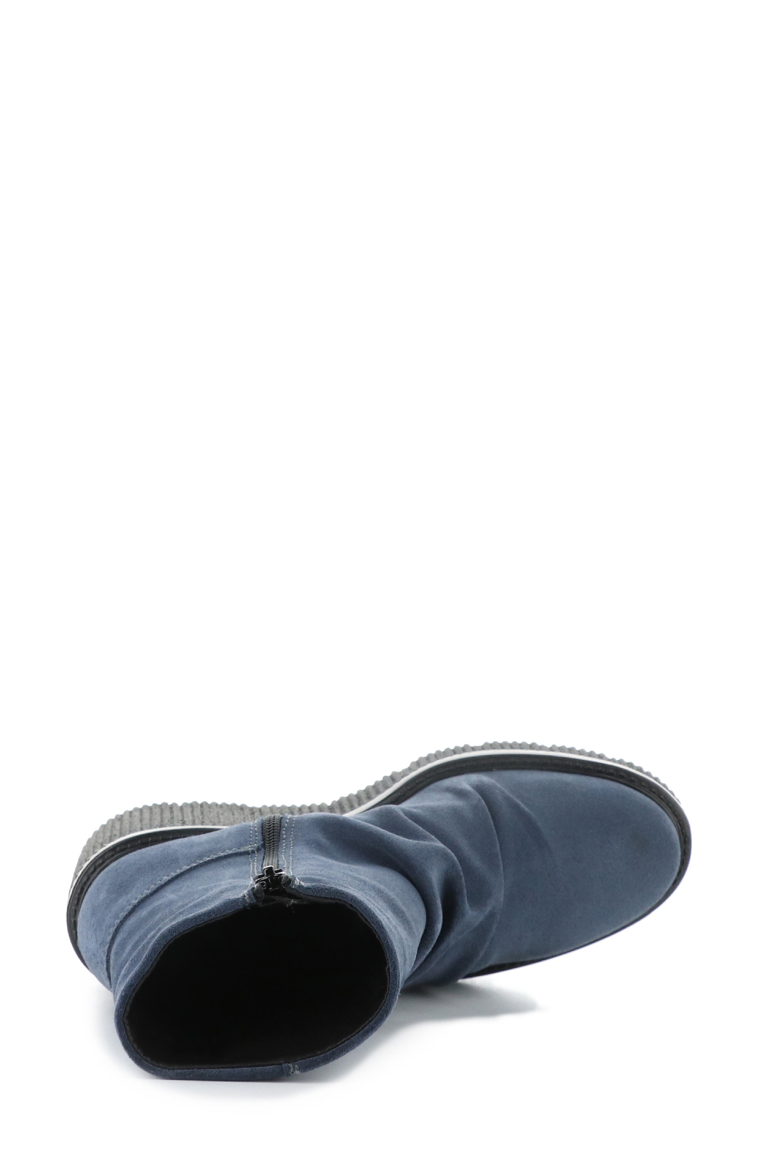 Bos. & Co. Alina Waterproof Platform Wedge Bootie, Alternate, color, Jeans Suede