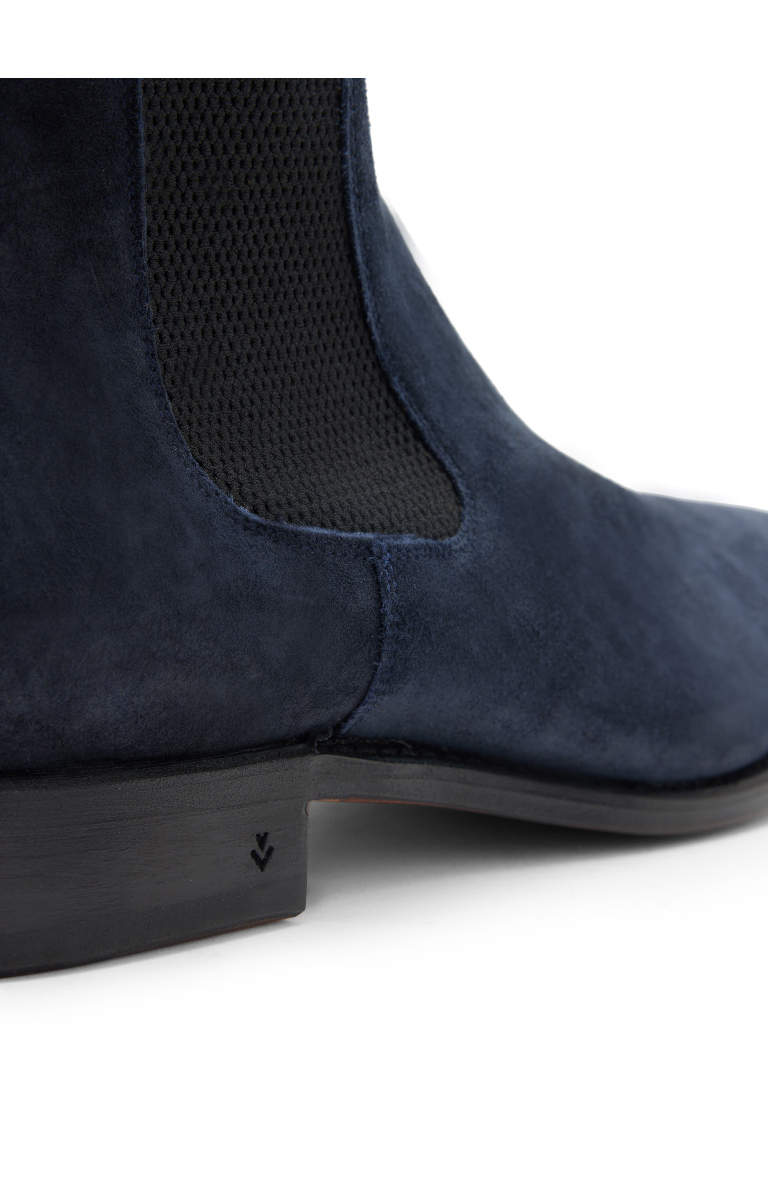 John Varvatos Amsterdam Chelsea Boot, Alternate, color, Navy