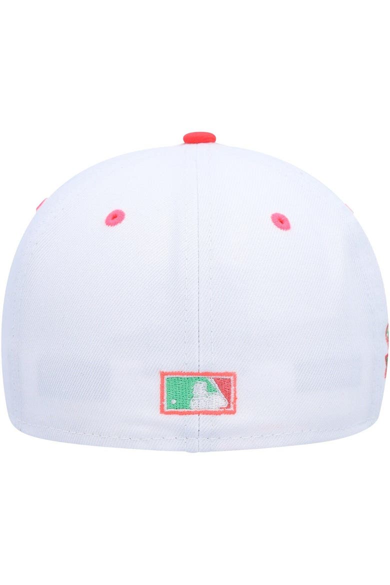 Men's New Era White/Green Oakland Athletics  Watermelon Lolli 59FIFTY Fitted Hat, Alternate, color, White