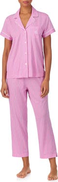 Lauren Ralph Lauren Notch Collar Long Pajamas