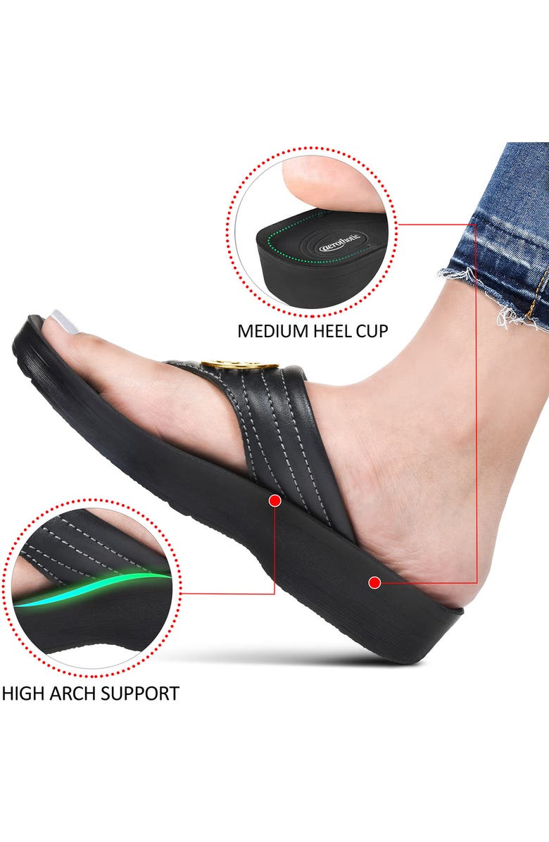 AEROTHOTIC Idelle Flip Flop Sandal, Alternate, color,