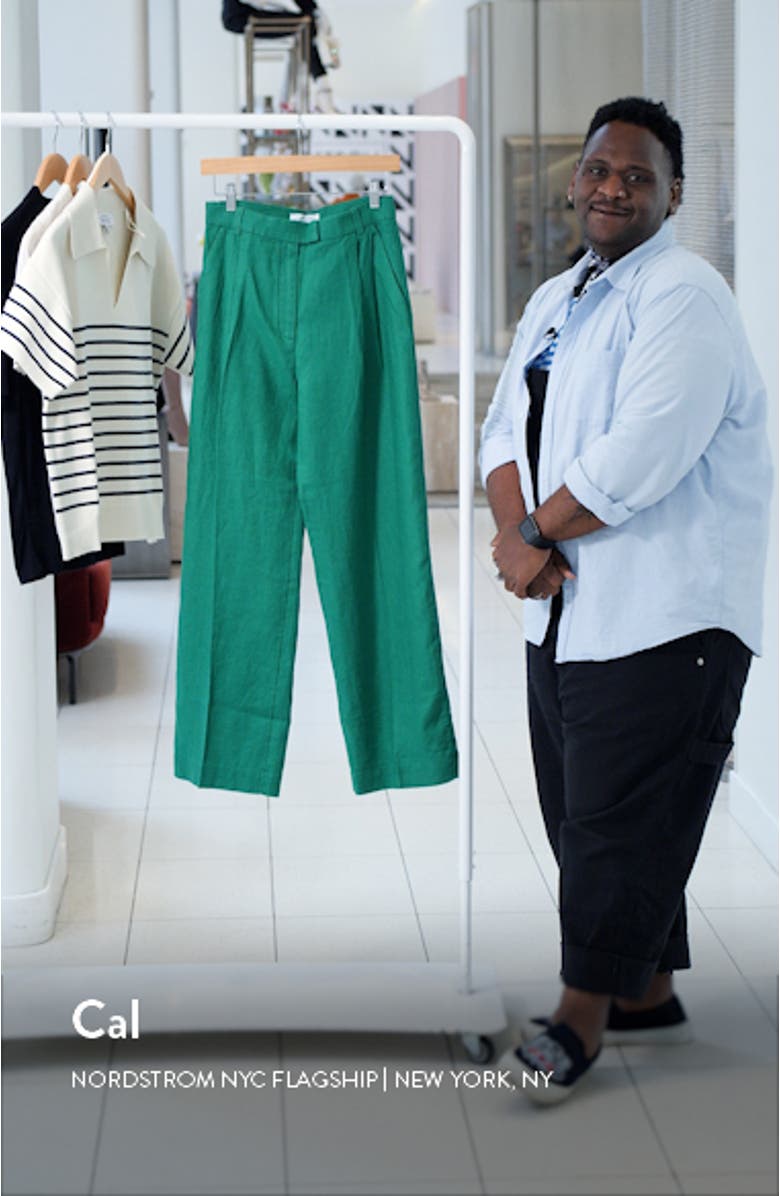 Pleated Relaxed Fit Cotton Trousers, sales video thumbnail