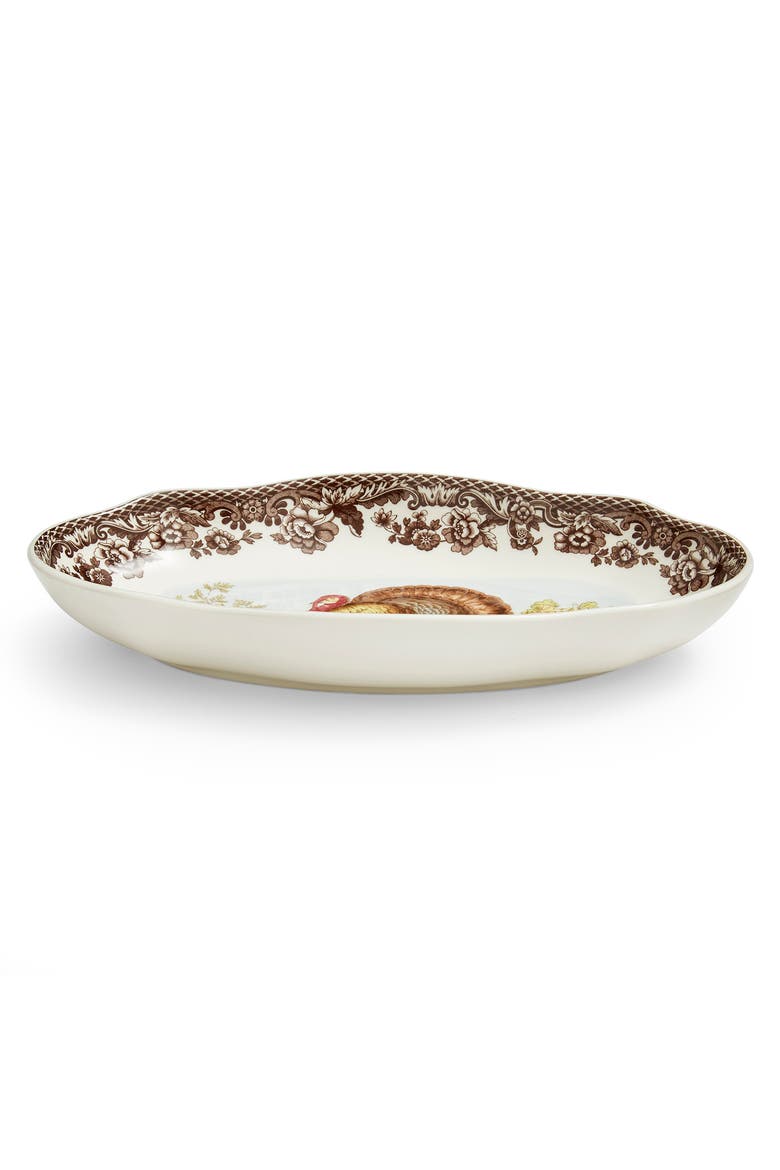 Woodland Turkey 8.5" Pickle Dish, Alternate, color, Brown