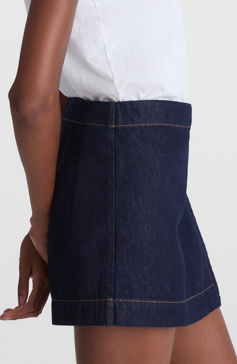 Madewell Denim Wrap Mini Skort, Alternate, color, Rinse Wash