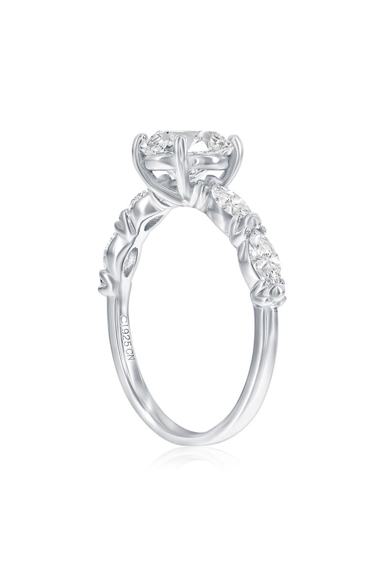 Sterling Silver Marquise Cubic Zirconia Ring, Alternate, color, SILVER