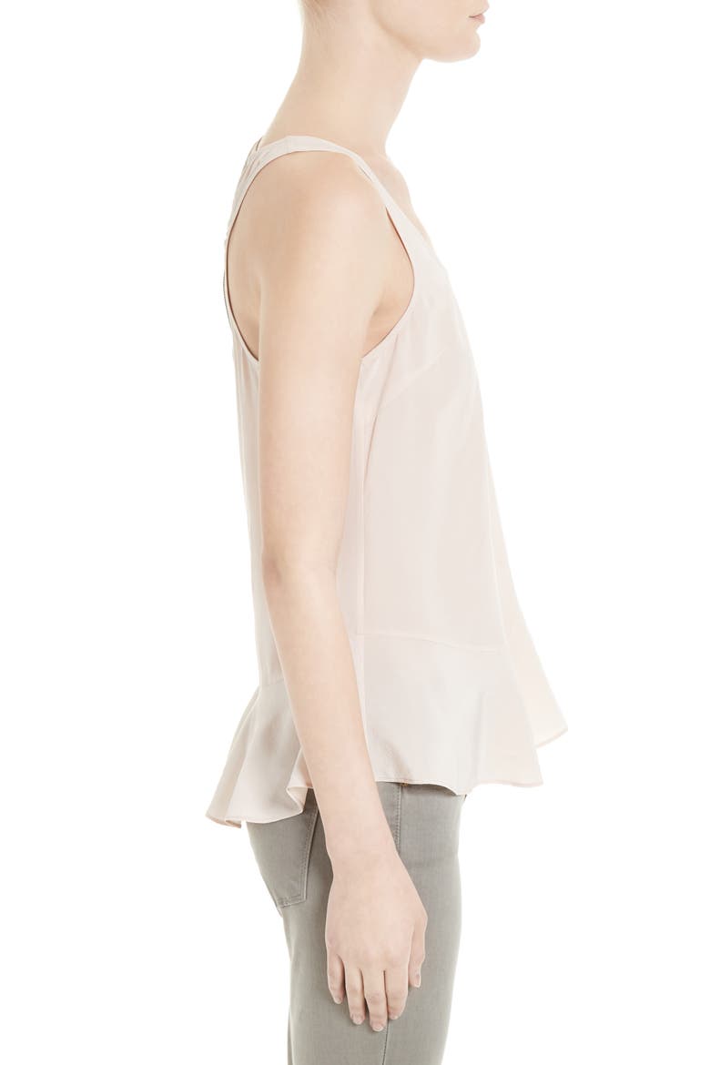 Cosma Silk Flounce Hem Tank, Alternate, color, PETAL