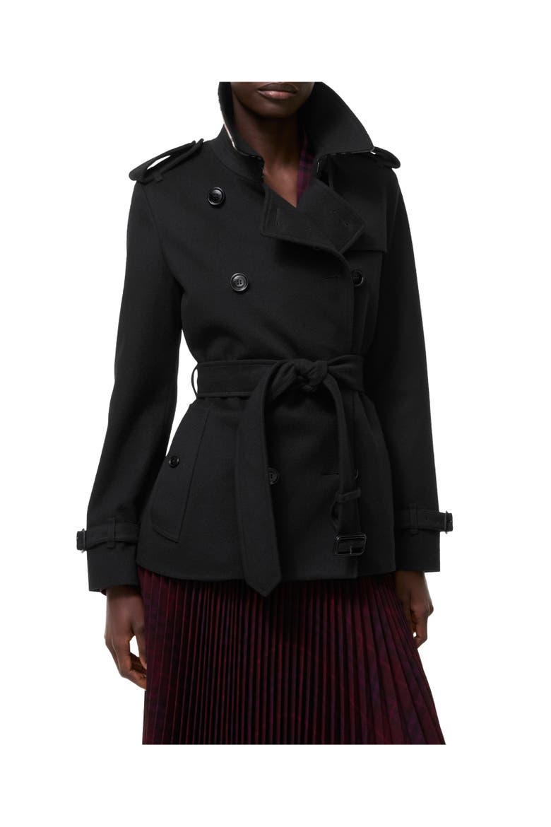 Cashmere Kensington Trench Jacket, Alternate, color, Black