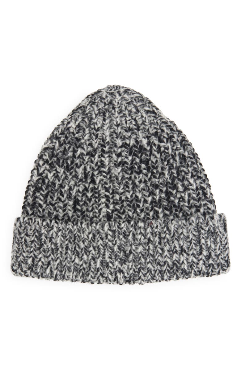 Moncler Creativo Logo Patch Wool Blend Beanie, Alternate, color,