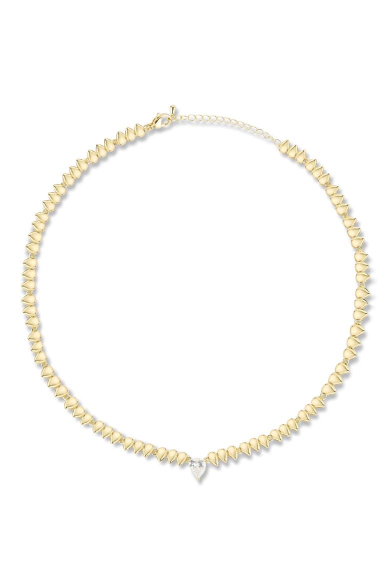 Pear Cubic Zirconia Necklace, Alternate, color, GOLD