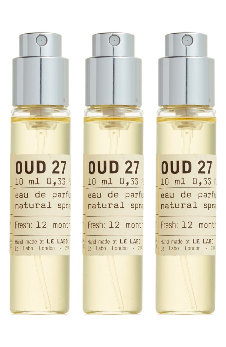 Le Labo Oud 27 Eau de Parfum Travel Tube Refill Trio, Alternate, color,