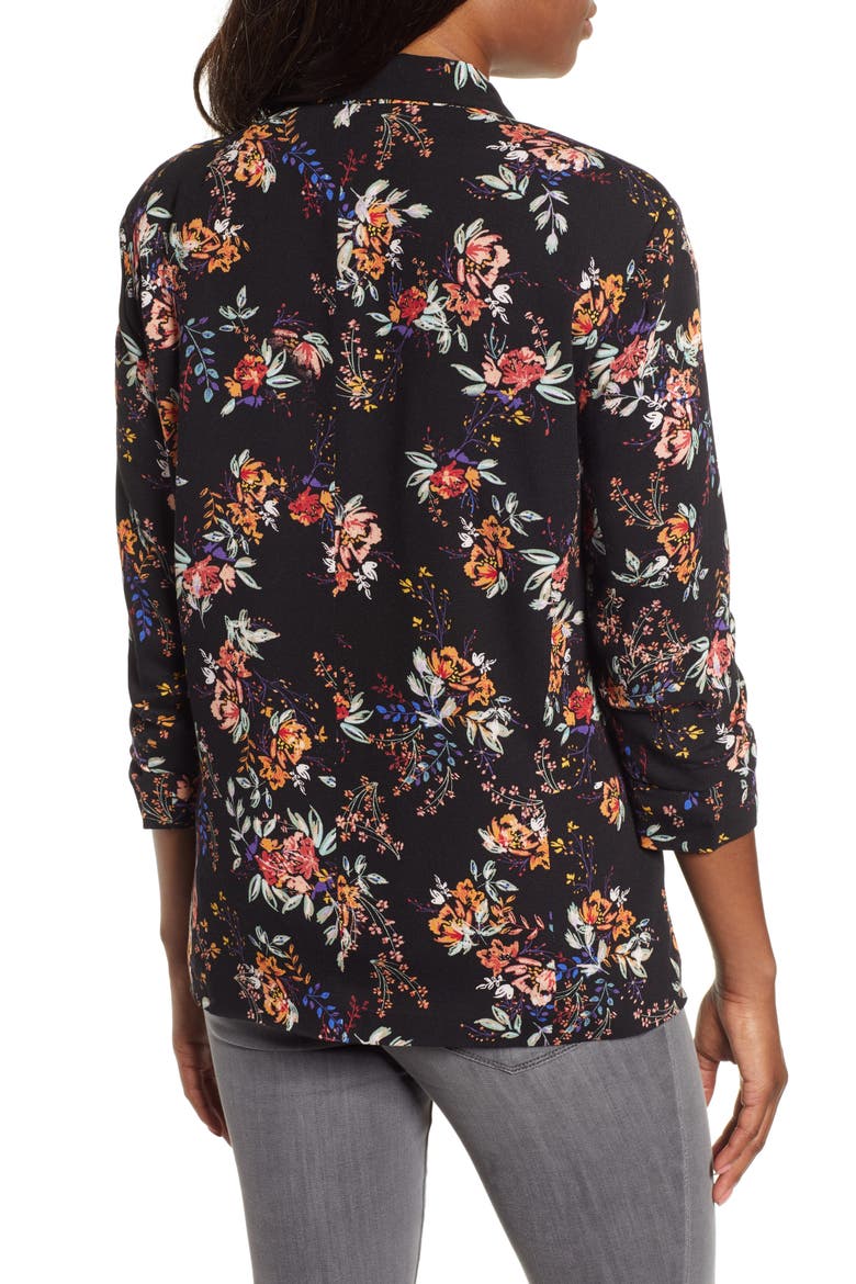 Flap Pocket Blazer, Alternate, color, BLACK MULTI