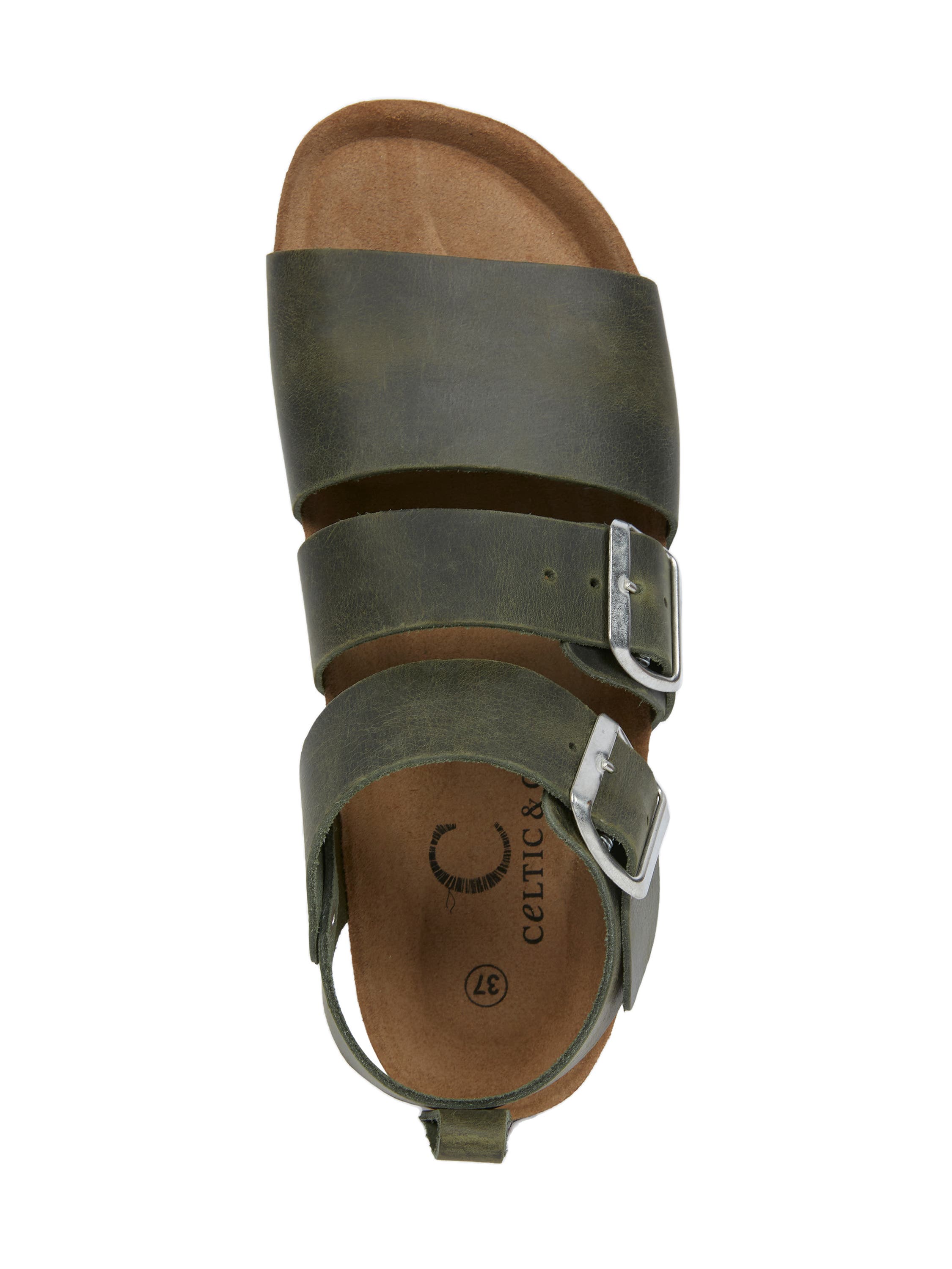 Celtic & Co. Triple Strap Sandal, Alternate, color, Olive