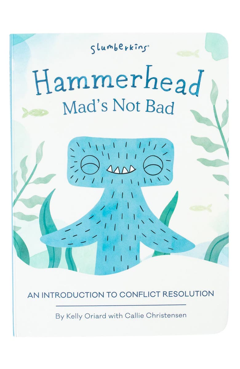 Slumberkins Hammerhead Shark Stuffed Animal & 'Hammerhead' Board Book, Alternate, color,
