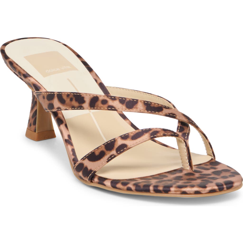 Dolce Vita Brevel Heels Dk Leopard Printed Suede In Brown