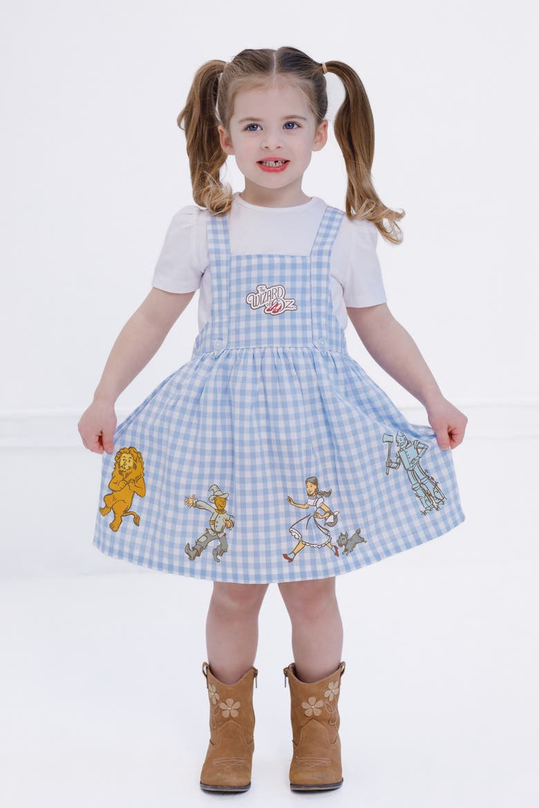 Jumper Dress and Top Set, Alternate, color, Dorothy Blue Tee
