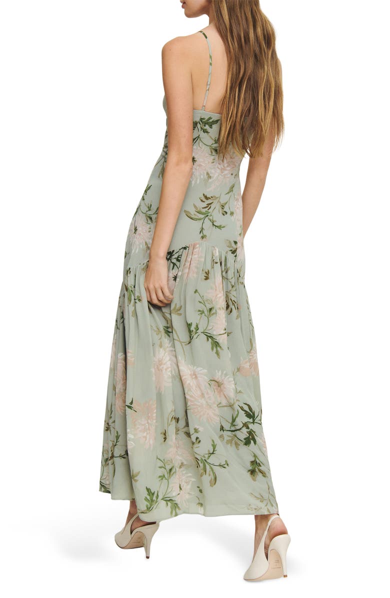 Reformation Catana Floral Georgette Maxi Dress, Alternate, color, Pergola