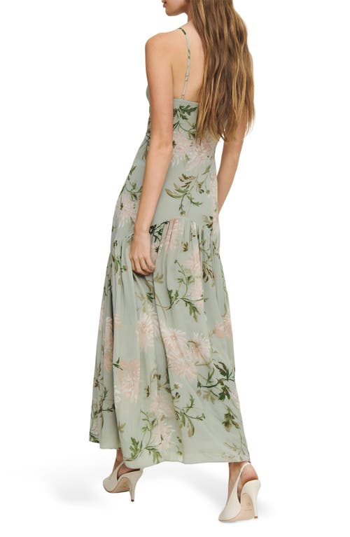 Reformation Catana Floral Georgette Maxi Dress In Pergola