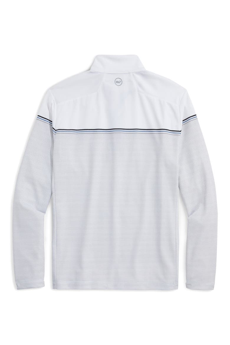 Sankaty Stripe Half-Zip Performance Pullover, Alternate, color, WHITE CAP