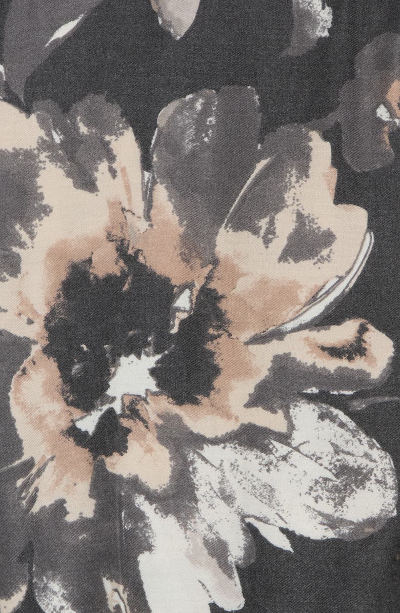 Vince Camuto Inky Floral Supersoft Wrap Scarf, Alternate, color, Black Neutral