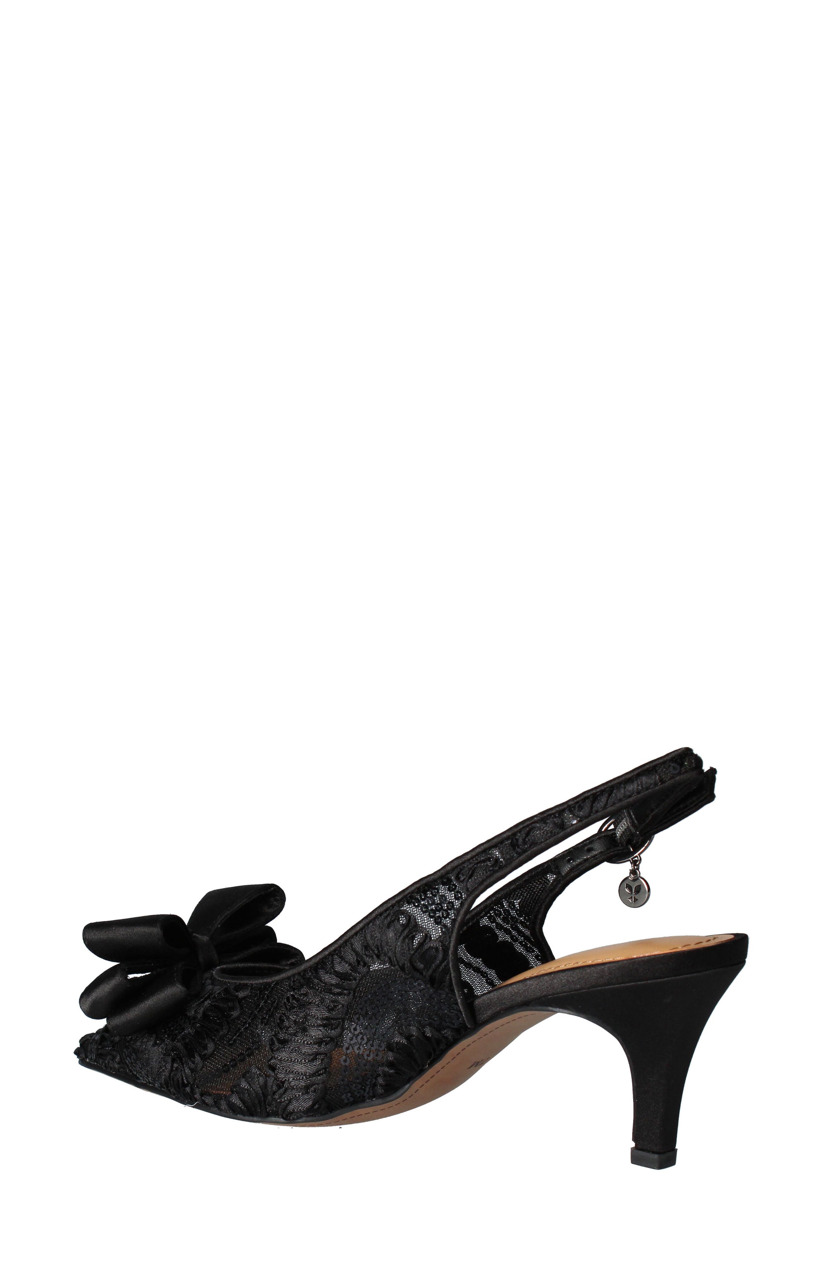 J.Renée Yazmine Pointed Toe Slingback Pump, Alternate, color, BLACK